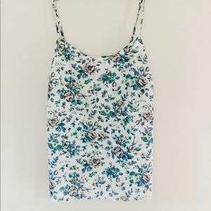 Floral Tank with Scalloped Trim